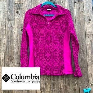 Pink Columbia fleece pullover medium
